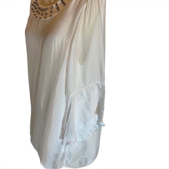 Moda Seta Studded Trim Blouse. New With Tickets. Size Large - Picture 6 of 7